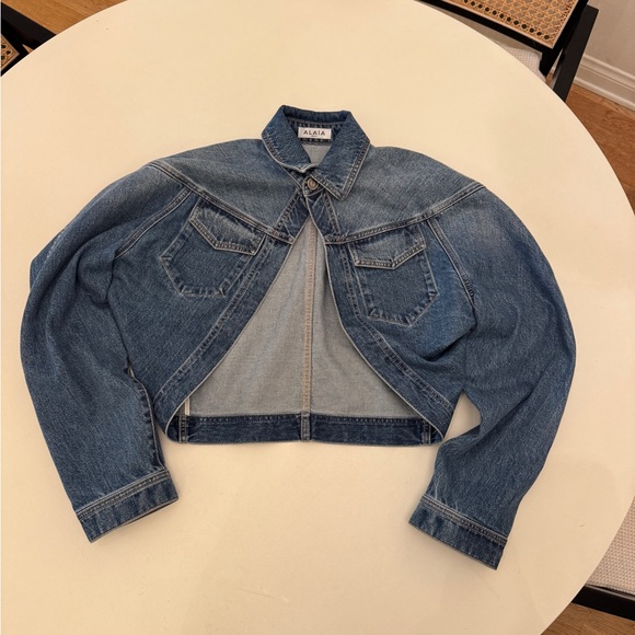 ALAÏA Cropped Denim Jacket - Picture 7 of 10